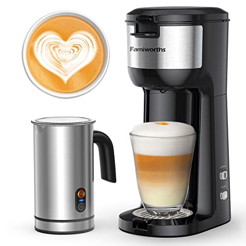 Single Serve Coffee Maker with Milk Frother
