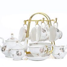 The 22-Piece Porcelain Ceramic Coffee and Tea Serving