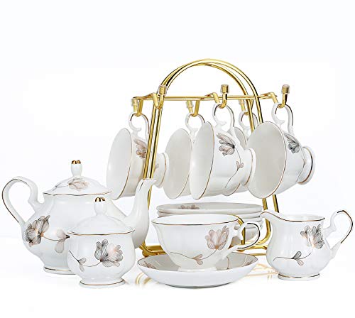 The 22-Piece Porcelain Ceramic Coffee and Tea Serving
