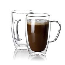 Cappuccino, Latte, Macchiato Glass Mugs Set for any Kitchen