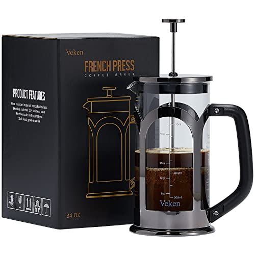 Veken French Press Coffee & Tea Maker - The Ultimate Brewing Companion