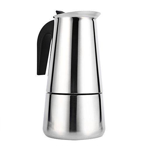 450ml Stainless Steel Stovetop Mocha Coffee Pot: Sleek and Durable Espresso Maker for Perfect Coffee Every Time.