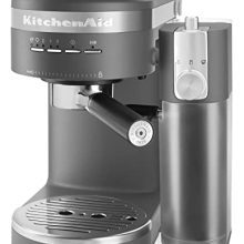Charcoal Grey KitchenAid Espresso Machine & Milk Frother.