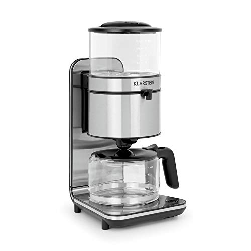 Soulmate Coffee Machine - 1800W, 6-Cup Glass Brewer with Removable Container and Easy Cleaning, Brushed Stainless-Metal Base.
