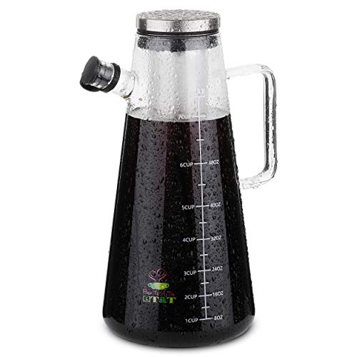 Elevate Your Coffee Experience with a 2L Cold Brew Coffee Maker - Perfect for Iced Coffee, Iced Tea, and More! Ideal Coffee Accessories and Christmas Gift.
