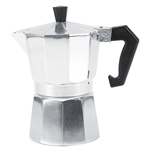 Stainless Steel Stovetop Espresso Maker - Rapid Brewing Coffee Percolator for Cafe-Quality Coffee on Your Stove.