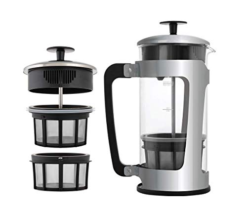 ESPRO P5 French Press - Double Micro-Filtered Coffee and Tea Maker, 32 Ounce, Polished Stainless Steel.