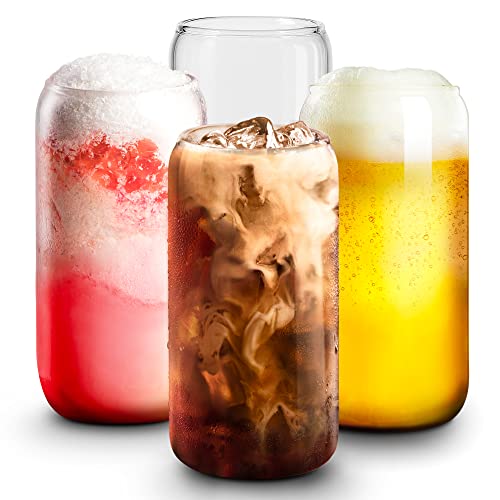 Combler Beer Can Glass Set - Versatile 16 oz Can-Shaped Glasses for Cocktails, Beer, Smoothies, and More!