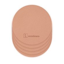 Coasters for Drinks Set of 5 - PU Leather-based Coasters, Coasters for Desk Cup Tea Coffee Beer, Pastel Coloration Coaster, Ornamental for Kitchen Workplace Homedecor (Spherical, Pink).