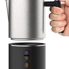 Detachable Milk Frother - Stainless Steel Electric Milk