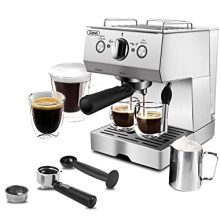 15 Bar Pump Espresso Coffee Machine with Manual Milk Frother