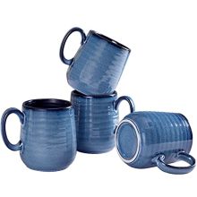 Ceramic Coffee Mug Set with Large Handle