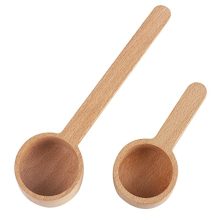 Wooden Coffee Scoop Set - 2 Pcs Beech Coffee Scoops