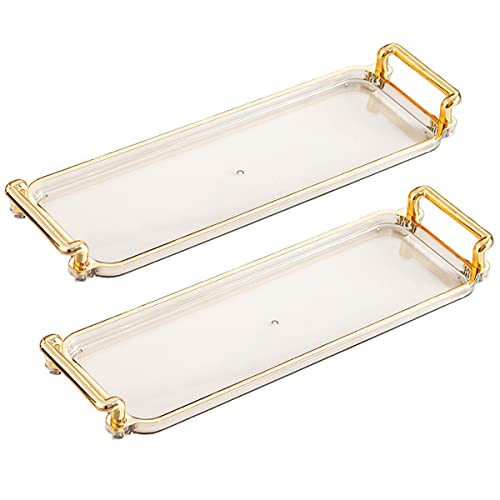Gold Serving Tray Set with Handles