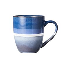 Elevate Your Sipping Experience with the 16oz Ceramic Coffee Mug - Sturdy, Stylish, and Microwave/Dishwasher Safe in Captivating Blue