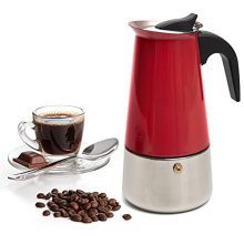 Mixpresso 6 Cup Coffee Maker Stovetop Espresso Coffee Maker, Moka Coffee Pot with Coffee Percolator Design, Stainless Metal stovetop espresso maker, Italian Coffee Maker (Purple) (300ml/10oz).