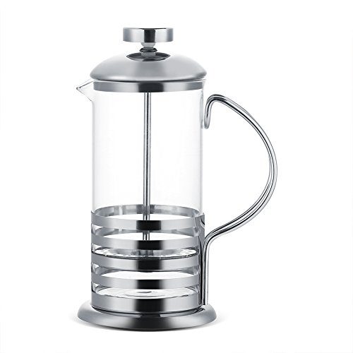 Stainless Metal Coffee Pot French Filter Tea Kettle Deal with Pot Espresso Coffee Plunger Family Cafetiere.