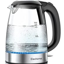 Upgrade Your Hot Beverage Game: 1.7L Cordless Electric Glass Tea Kettle - BPA-Free, Auto Shut-Off and Boil-Dry Safety, Stainless Steel Bottom for Tea, Coffee, Hot Cocoa.