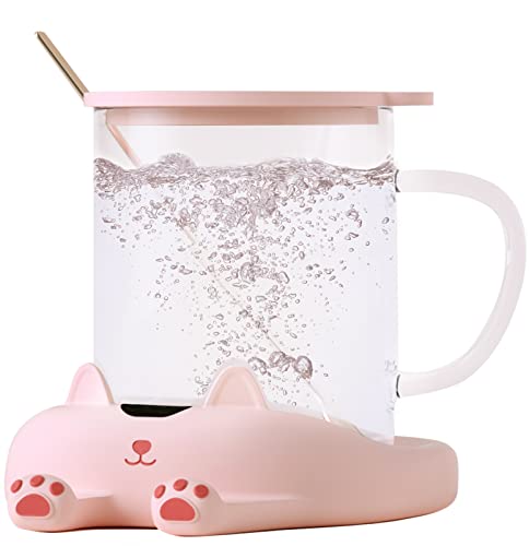 Keep Your Coffee Warm Anywhere with this Cute Mug Warmer Set - Electric Beverage Warmer with 3 Temperature Settings, Auto Shut-Off and Smart Design for Home, Office or Travel.