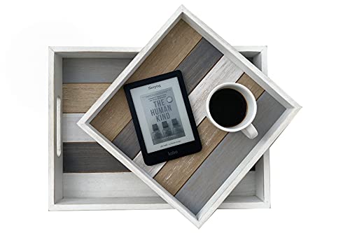 Rustic Wooden Coffee Serving Trays