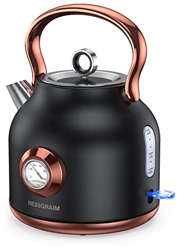 NESSGRAIM Retro Electric Kettle - The Timeless Elegance of Fast, Safe Boiling