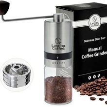  - Stainless Steel Burr, Adjustable Settings, and Portable Hand Crank for Fresh Coffee Anywhere!