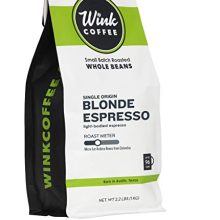 Wink Coffee Blonde Espresso: 2.2lb Bag of 100% Arabica Beans, Colombian Single Origin, Whole Bean Coffee, Clean, Mild & Refined, Sustainably Sourced with Eco-Friendly Roasting Process.