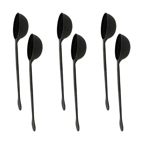6pcs 15g Plastic Long-Handle Measuring Spoons for Coffee, Tea, Sugar, Milk Powder.