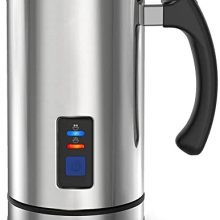 Milk Frother, Electric Stainless Steel Milk Steamer with Hot & Cold Milk Performance, Non-Stick Inside