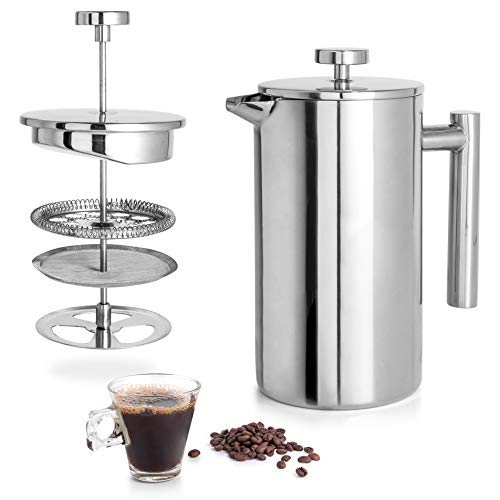 Café-Quality at Home: 27 Oz Double Wall Insulated French Press