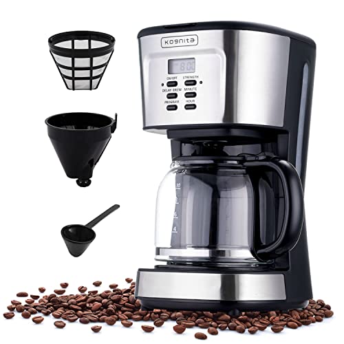 Programmable Small Coffee Maker with Glass Carafe