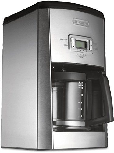 DeLONGHI DC514T 14-Cup Drip Coffee Maker, Stainless Metal, Black/Silver