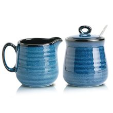 Porcelain Sugar and Creamer Set for Coffee Sugar
