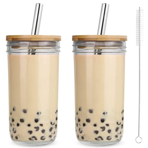 20 oz Mason Jar Cups - Sip in Style with Reusable Boba Cups