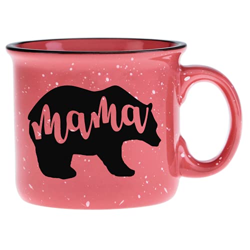 Elevate Mom's Day with Mama Bear Coffee Mug - A Giant 14oz Ceramic Cup, Perfect Gift for Mothers, Wife, and Friends in Teal, Coral, Plum, or White