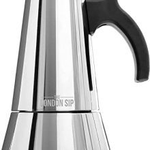 Experience Authentic Italian Espresso with Our London Sip Stainless Steel Stove-Top Espresso Maker - 6 Cup Capacity.