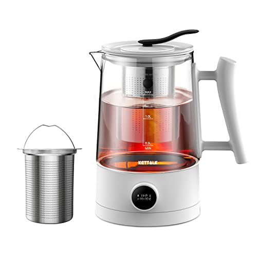 Smart Electric Kettle with LED Indicator and Infuser, 1.7L Capacity, Temperature Control, Auto Shut-Off, BPA-Free, Keep Warm for 12 Hours - Perfect for Tea and Coffee.