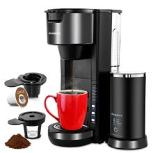Single Serve Coffee Maker with Milk Frother