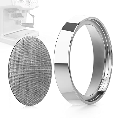  - Stainless Steel Coffee Dosing Ring with Precision Filter Mesh Plate for 58mm Portafilter