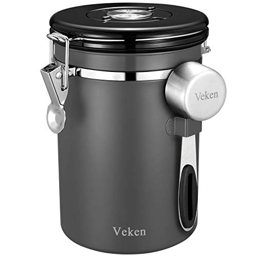 Veken Coffee Canister, Airtight Stainless Steel Kitchen Food Storage