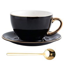 Luxury Gold 10 oz Ceramic Latte Art Cappuccino