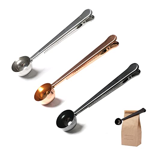 Ground Coffee Measuring Spoon with Coffee Bag Clip
