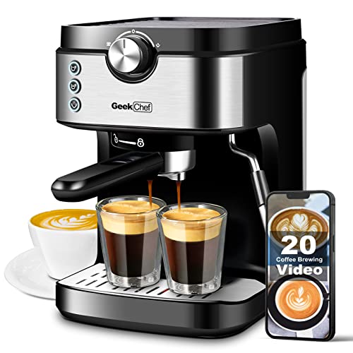 15-Bar Espresso Coffee Machine with Foaming Milk