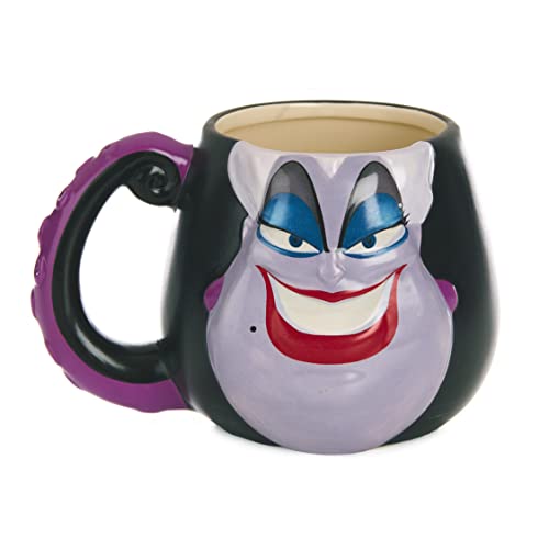 Add a Magical Touch to Your Mornings with Paladone's Ursula Mug - The Little Mermaid Ceramic Coffee Mug - Officially Licensed by Disney.