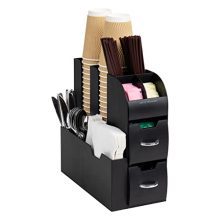 11-Compartment Coffee Cup and Condiment Organizer