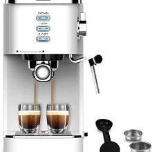 Experience Barista-Quality Coffee in Minutes with the Gevi Espresso Machine - 20 Bar, Fast Heating, and Automatic with Milk Frother for Lattes, Macchiatos, and More!
