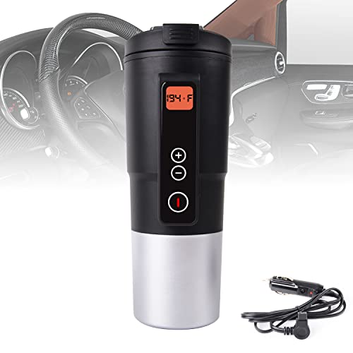 Temperature Control Travel Mug: Keep Your Coffee or Tea Warm on the Go with Smart Heating Technology and LCD Display.