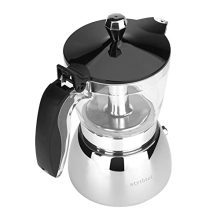Moka Pot - Classic Italian Style Stovetop Espresso Maker with Transparent Container, 6-Cup/300ml Capacity for Perfect Coffee Percolation.