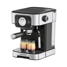  Cappuccino and Latte Maker Coffee Machine with Adjustable Milk Frothing - 1200W Barista Brewing System with Temperature Dial.