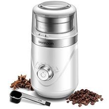 , and Espresso Grinder with Removable Stainless Steel Bowl - White
